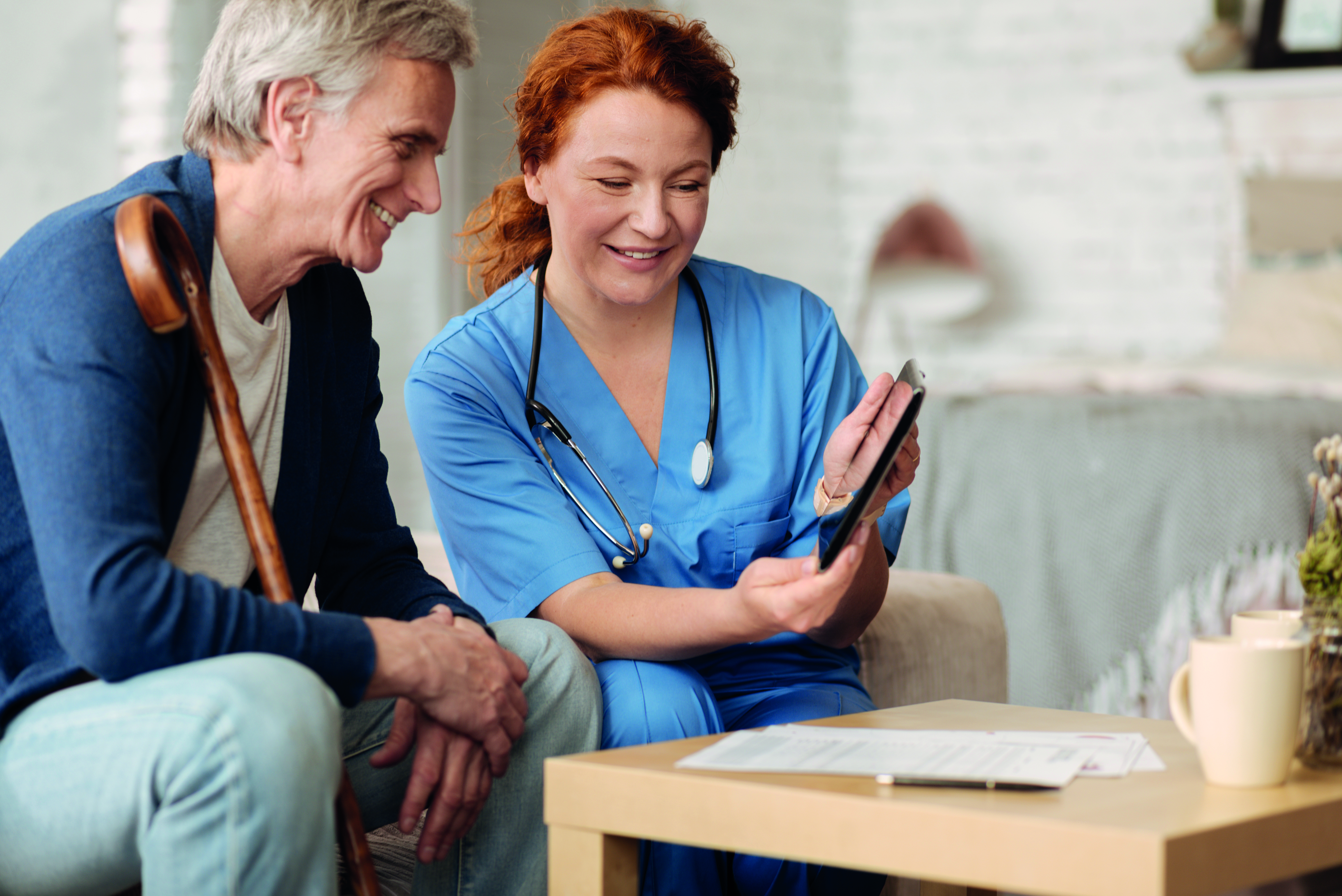 Doctors and patient talking to each other 
